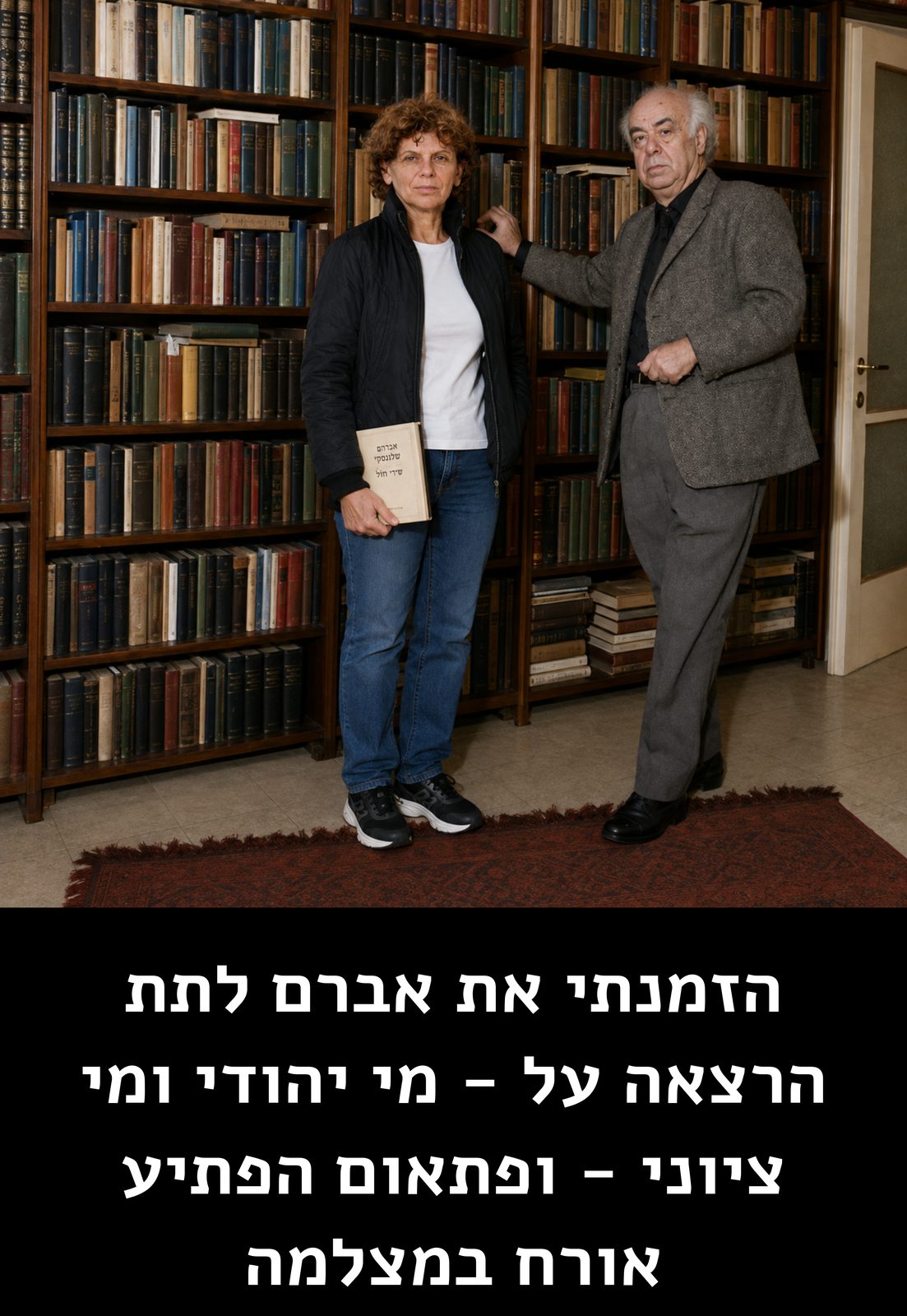 הזמנתי את אברם לתת הרצאה על - מי יהודי ומי ציוני - ופתאום הפתיע אורח במצלמה