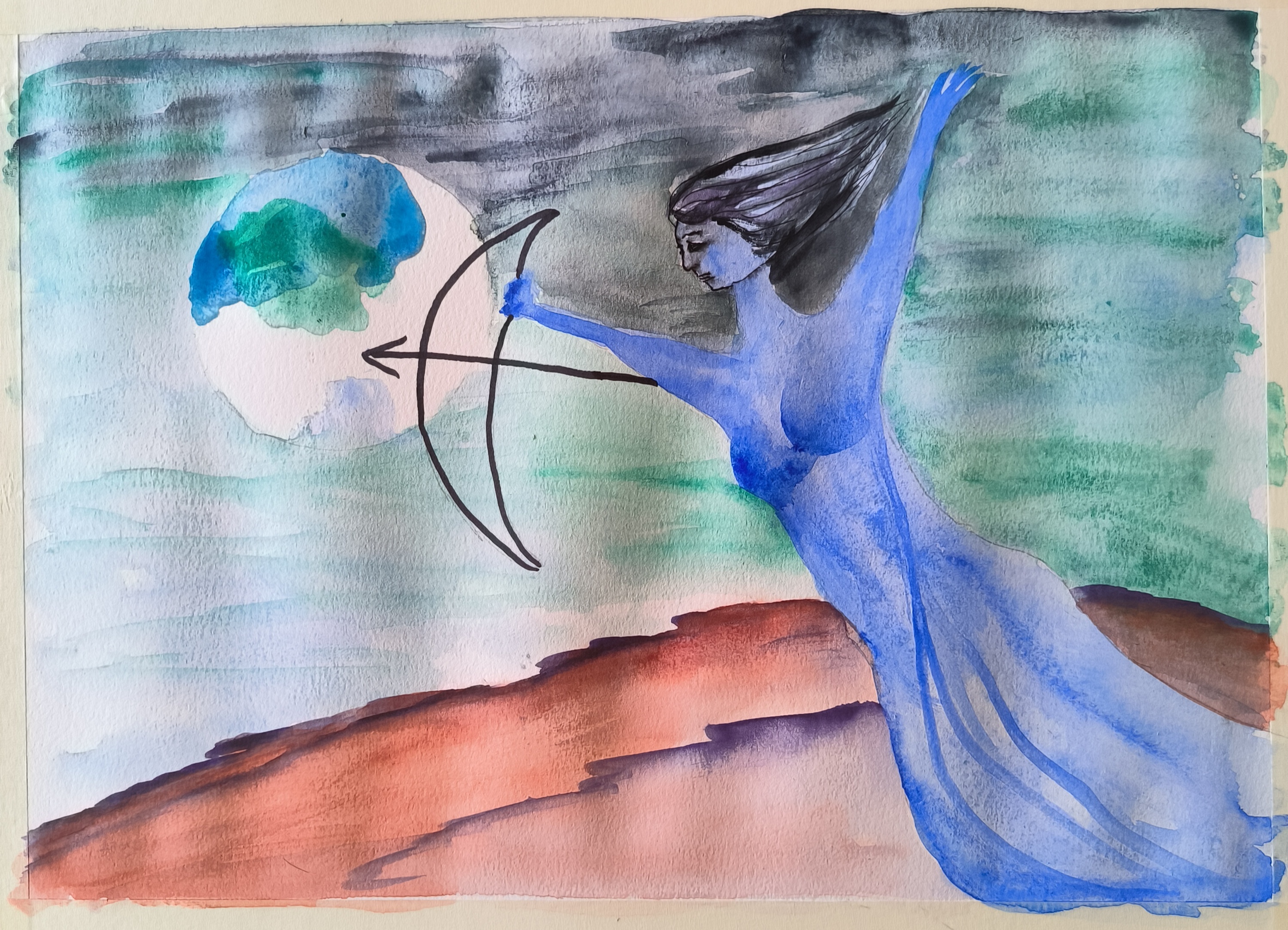 Bow Arrow, 30 × 40 cm, 2023